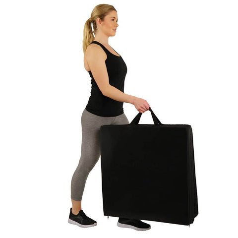 Sunny Health Fitness Tri Fold Gym Mat | Portable Exercise & Yoga Mat-72x24