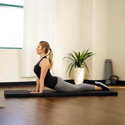 Sunny Health Fitness Tri Fold Gym Mat | Portable Exercise & Yoga Mat-72x24
