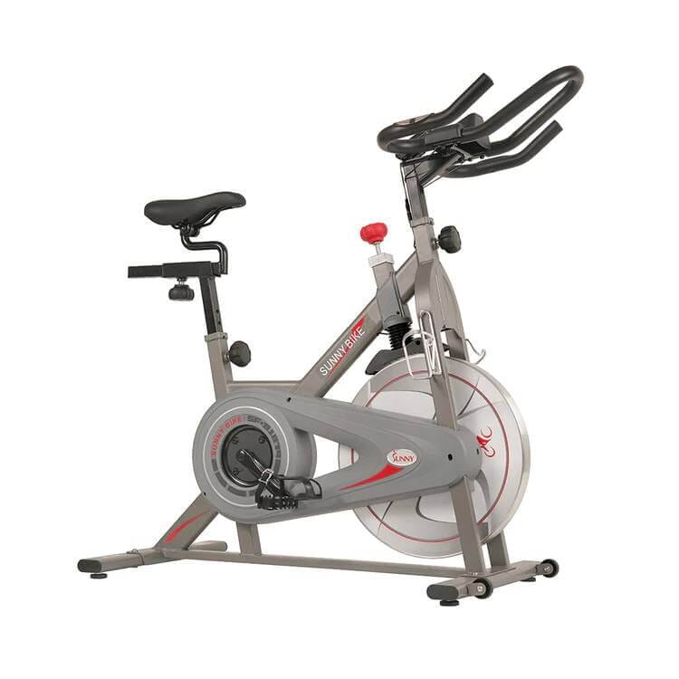 Sunny Health Fitness Synergy Exercise Bike-Magnetic Resistance - Ergonomic Design - Black & Gray-49x22x50.5 in