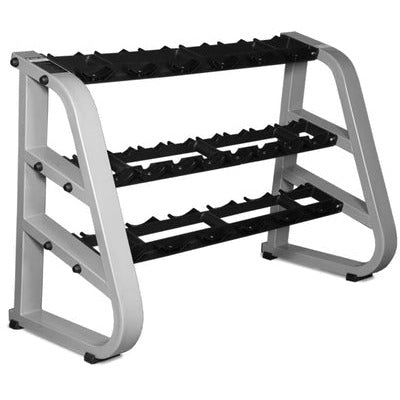 Intek Strength Dumbbell Rack - Heavy-Duty Gym Organizer - Black - 63x29x42