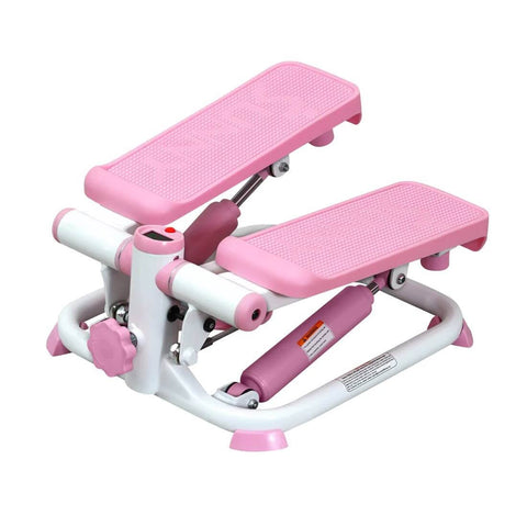 Sunny Health Fitness Pink Stepper - Stylish Stair Climber - Adjustable Height -Compact Design-16.3x13x13.6 in