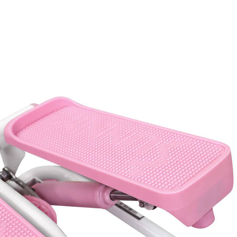 Sunny Health Fitness Pink Stepper - Stylish Stair Climber - Adjustable Height -Compact Design-16.3x13x13.6 in