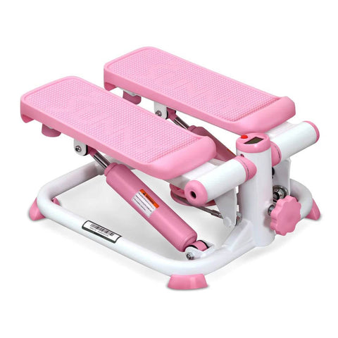 Sunny Health Fitness Pink Stepper - Stylish Stair Climber - Adjustable Height -Compact Design-16.3x13x13.6 in