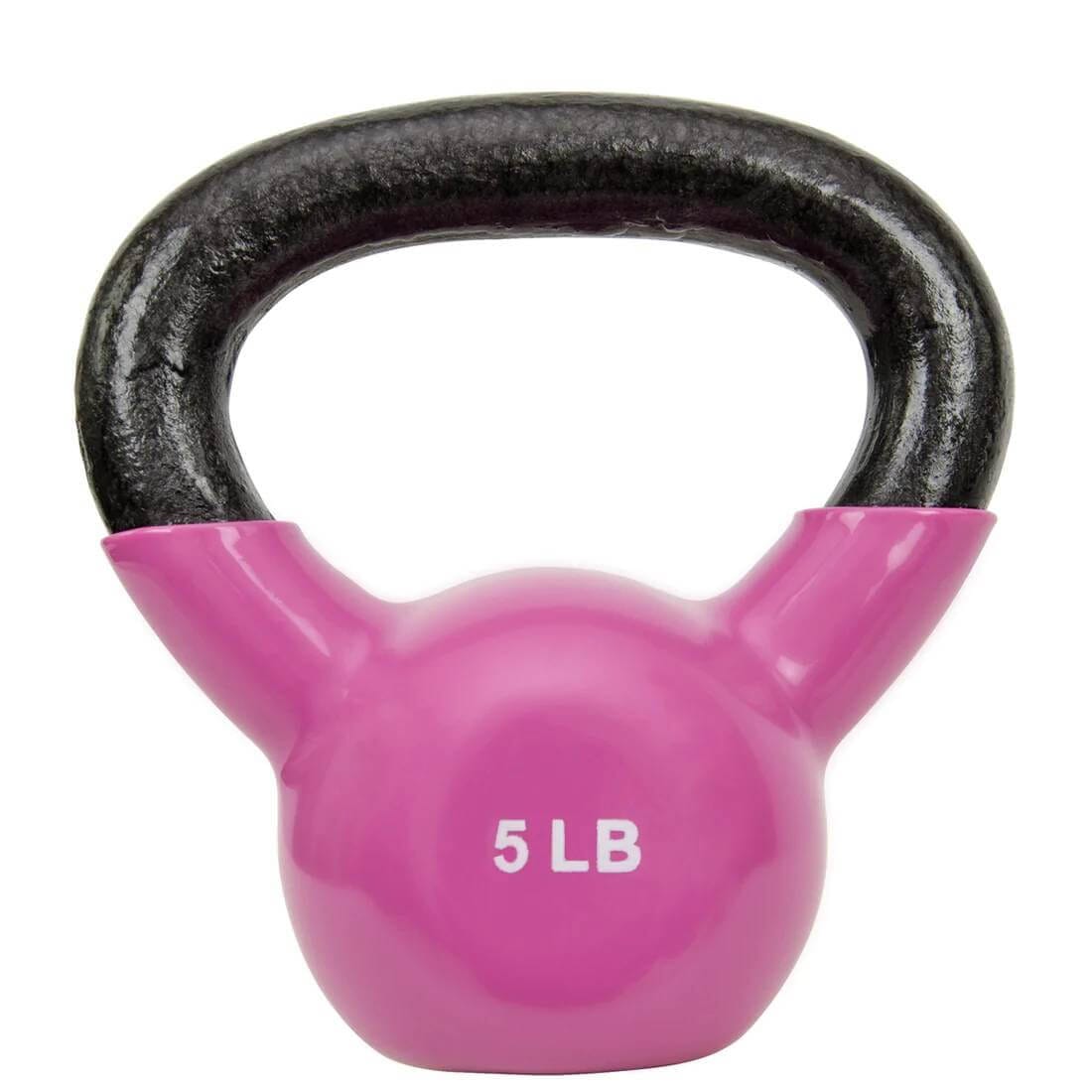 Sunny Health Fitness Versatile Kettlebell | 5-25 lbs | Vinyl Coated | Compact & Durable