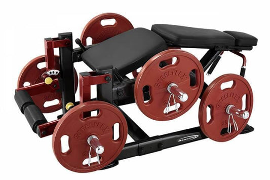 Steelflex Leg Curl Machine - Sturdy Black Equipment - Adjustable Seat - 69x52x28