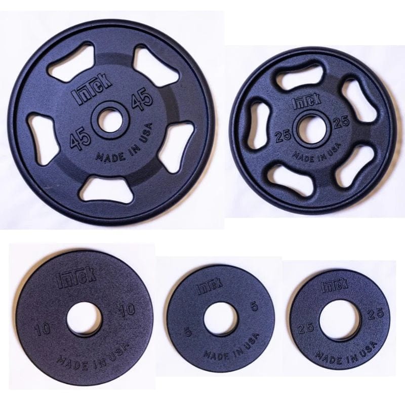 Solid Black Cast Iron Olympic Plates 