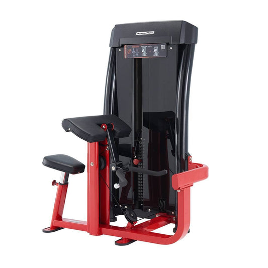 Steelflex Bicep Curl - Durable Bicep Training Machine - 215 lbs. Weight Stack-Gray-125x107x168cm
