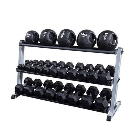 Body-Solid Enhance Gym Efficiency: Med Ball Shelf - Versatile & Durable - 56x9