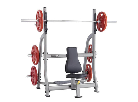 Steelflex Shoulder Bench - Durable Gym Equipment - Metallic Silver - 67x50x73