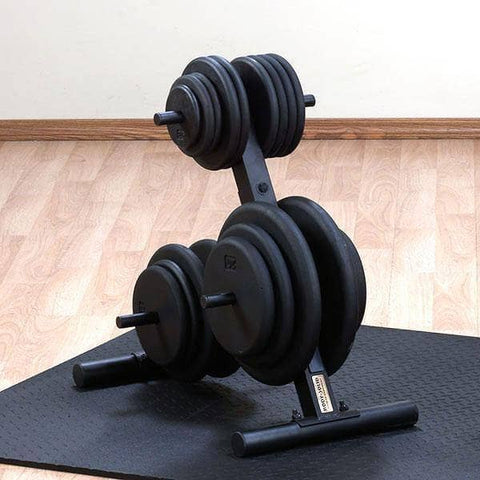 Body Solid Weight Plate Tree - Durable Organizer for Strength Training - Neat Storage Solution