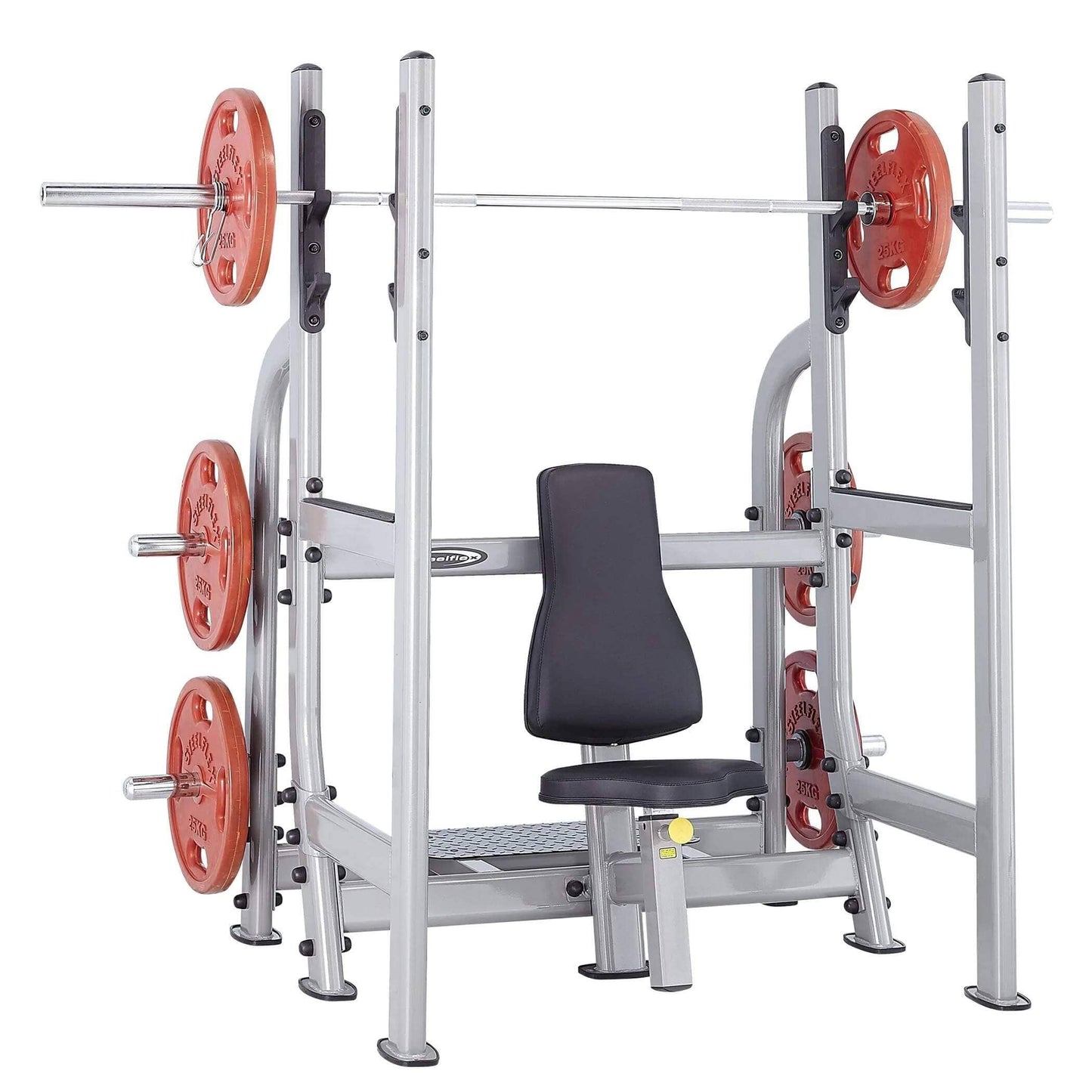Steelflex Olympic Military Bench - Shoulder Training - Durable & Adjustable - Silver - 67x45x73