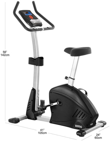 Fitness Master Fitnex B55SG Upright Exercise Bike-Indoor Cycling-Friction-Free Magnetic Resistance